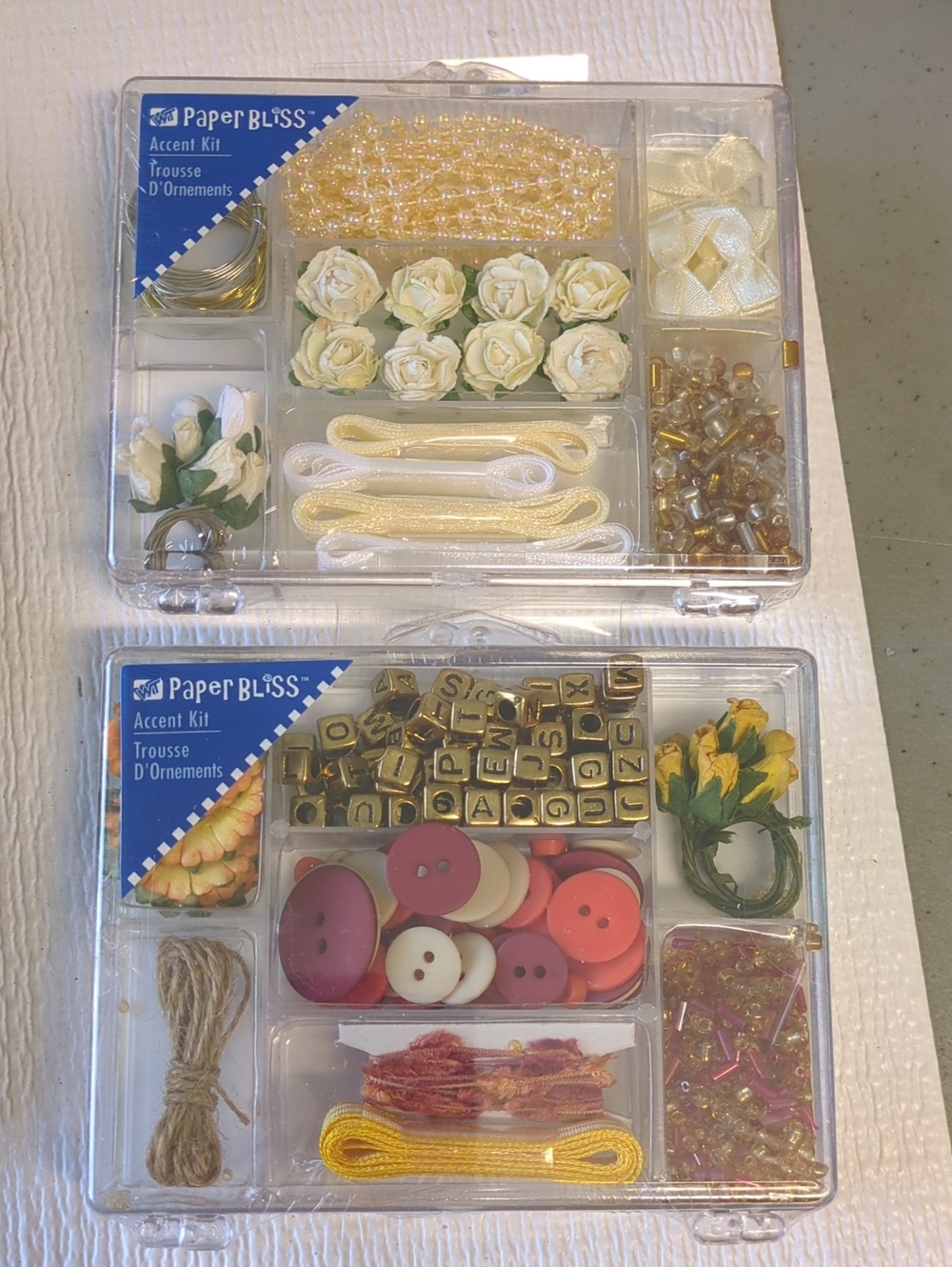 ☀️Paper Bliss Vintage Accent Kits - Cream/Ivory and Autumn Splendor